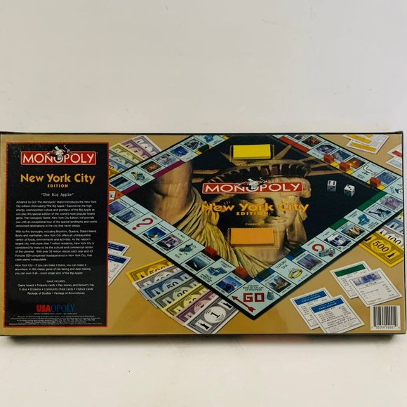 Vintage Monopoly New York City Edition The Big Apple 1998 Board Game New Sealed - Picture 5 of 7
